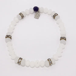 Frosted White/Antique Gold
