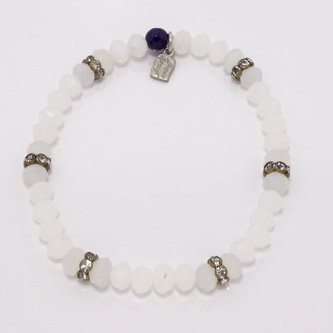 Frosted White/Antique Gold