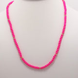 Hot Pink Gold Beaded Triple Wrap Bracelet