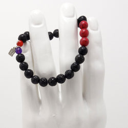 Natural Black Lava Men's Bracelet