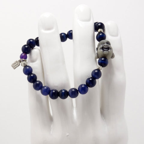 Navy Cat Eye Men's Bracelet