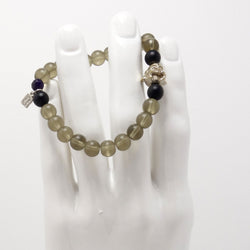 Frosted Silver Budhha Men's Bracelet