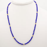 Royal Blue Gold Crystal Triple Wrap Bracelet