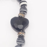 Black and White Dual Wrap Bracelet