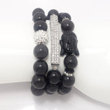 Black Agate Buddha Set