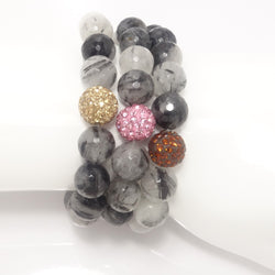 Black and White Agate/Copper/Pink/Gold