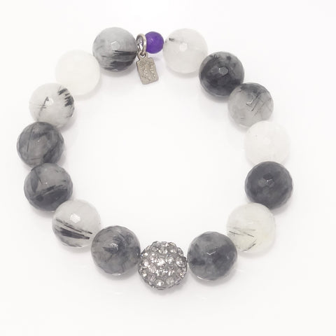 Black and White Agate/Light Grey