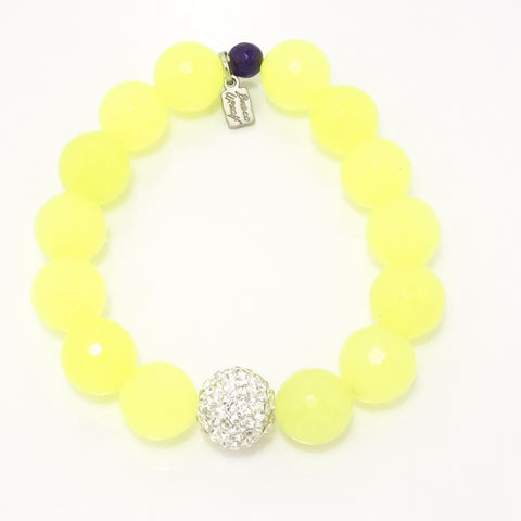 Neon Yellow Agate/Silver