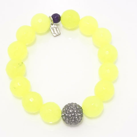 Neon Yellow Agate/Light Grey