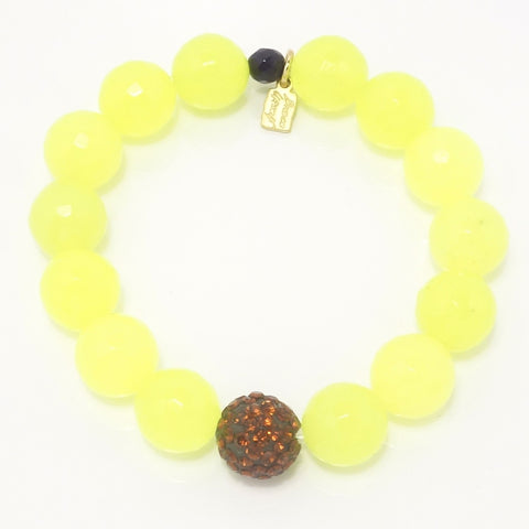 Neon Yellow Agate/Copper