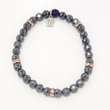 Hematite/Rose Gold Bracelet