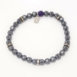 Hematite/Antique Gold Bracelet