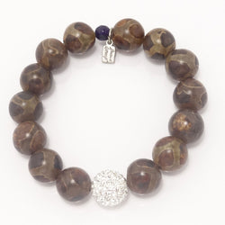 Dark Brown Dizzy/Silver