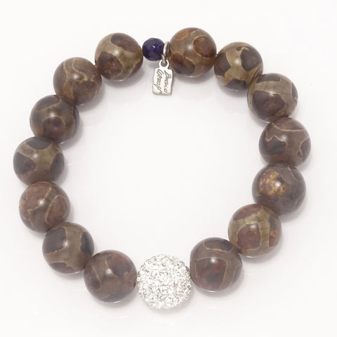 Dark Brown Dizzy/Silver