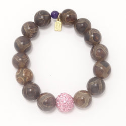 Dark Brown Dizzy/Pink