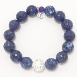 Navy Speckled Agate/Silver