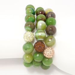 Multi-Colored Army Green/Peach/Copper/Light Yellow