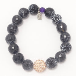 Black and White Crackled/Peach