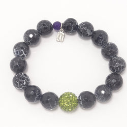 Black and White Crackled/Army Green