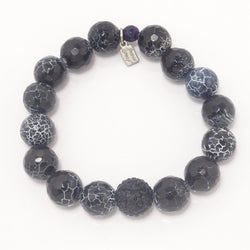 Black and White Crackled/Black
