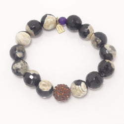 Black and Tan Agate /Copper