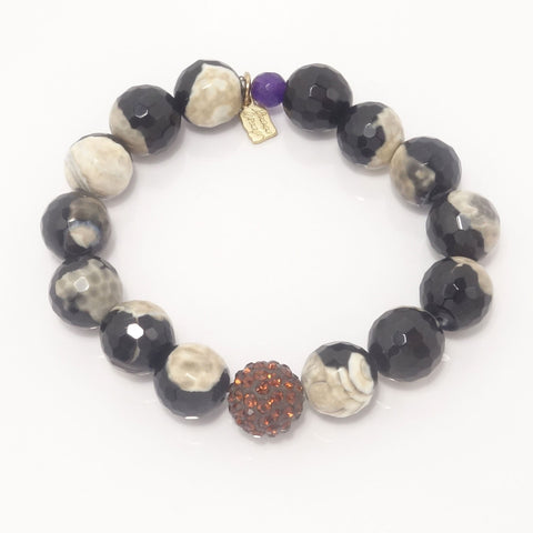Black and Tan Agate /Copper