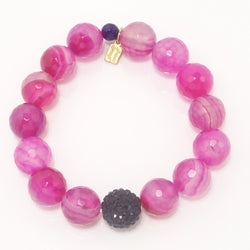 Hot Pink Agate/Black