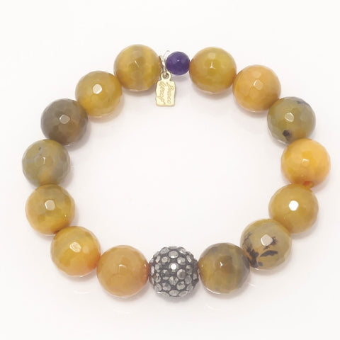 Mustard Agate/Dark Grey