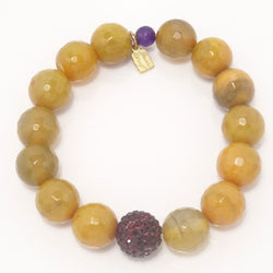Mustard Agate/Maroon