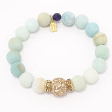 Seafoam Green Druzy/Gold Bracelet