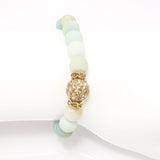 Seafoam Green Druzy/Gold Bracelet