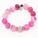 Bubble Gum Pink Druzy/Pink Bracelet