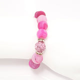 Bubble Gum Pink Druzy/Pink Bracelet