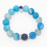 Sea Blue Druzy/Navy Bracelet