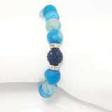 Sea Blue Druzy/Navy Bracelet