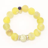 Lemon Yellow Druzy/Light Yellow Bracelet