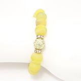 Lemon Yellow Druzy/Light Yellow Bracelet