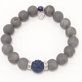 Platinum Druzy/Navy Bracelet