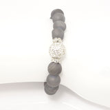 Platinum Druzy/Silver Bracelet