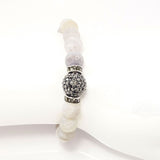 Smoky White Druzy/Dark Grey Bracelet