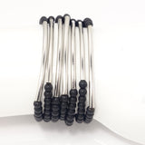 Black Agate/Hematite Bars