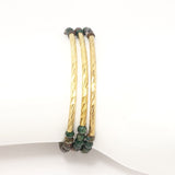 Fall Green Tone/Gold Metal Bars