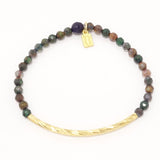 Fall Green Tone/Gold Metal Bars