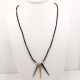 Gun Metal Copper Matte Black Spike Necklace