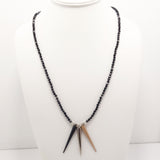 Matte Black Gun Metal Copper Spike Necklace