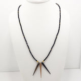 Gun Metal Copper Matte Black Spike Necklace