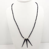 Matte Black Spike Necklace