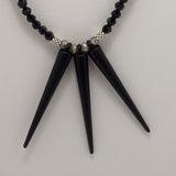 Matte Black Spike Necklace