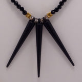 Matte Black Spike Necklace