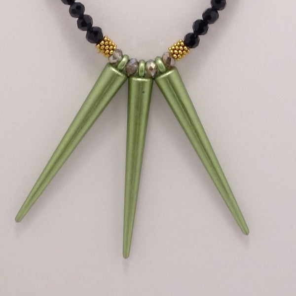 Green Spike Necklace